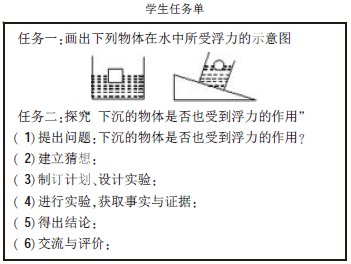 關(guān)于《水的浮力》任務(wù)單設(shè)計(jì)和使用的個(gè)案研究
